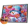 Diamond Painting-DIY Full Round Drill Snowman(40x35cm)