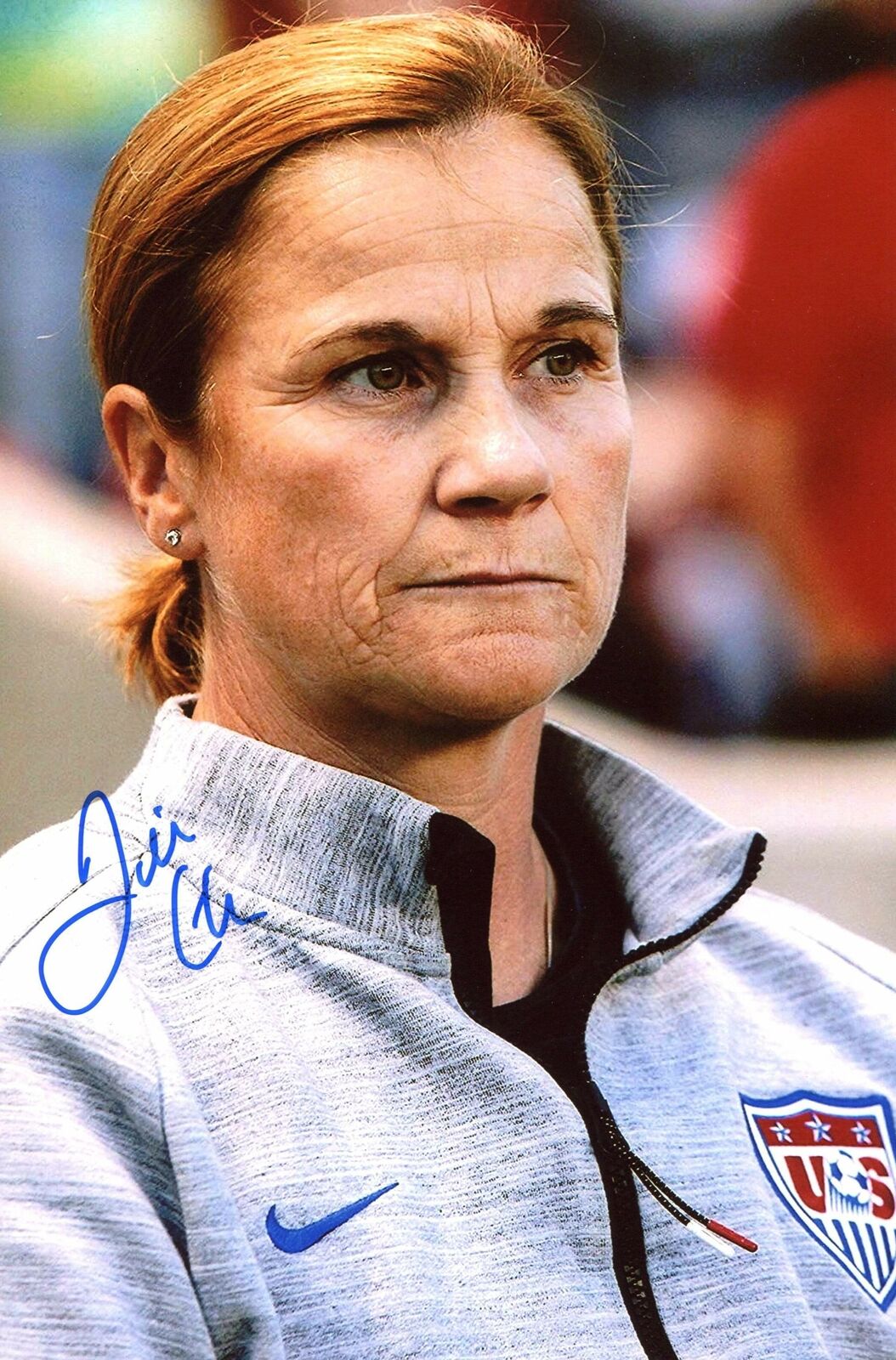 Jill Ellis SOCCER COACH autograph, IP signed Photo Poster painting