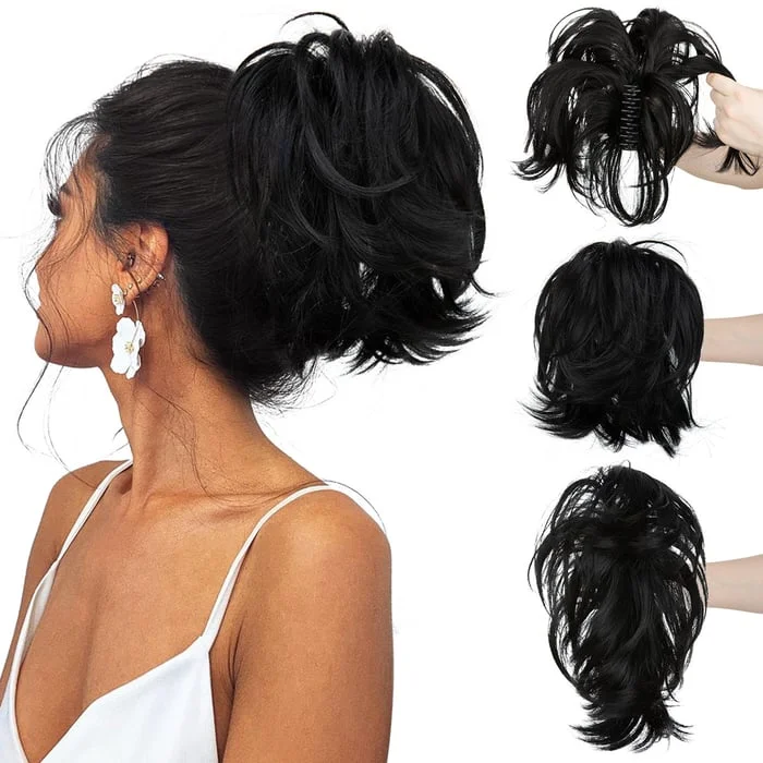 ✨Synthetic Claw Clip In Ponytail Hair Extensions Diy Hairpiece Hair Bun⏰Last Day 50% Off