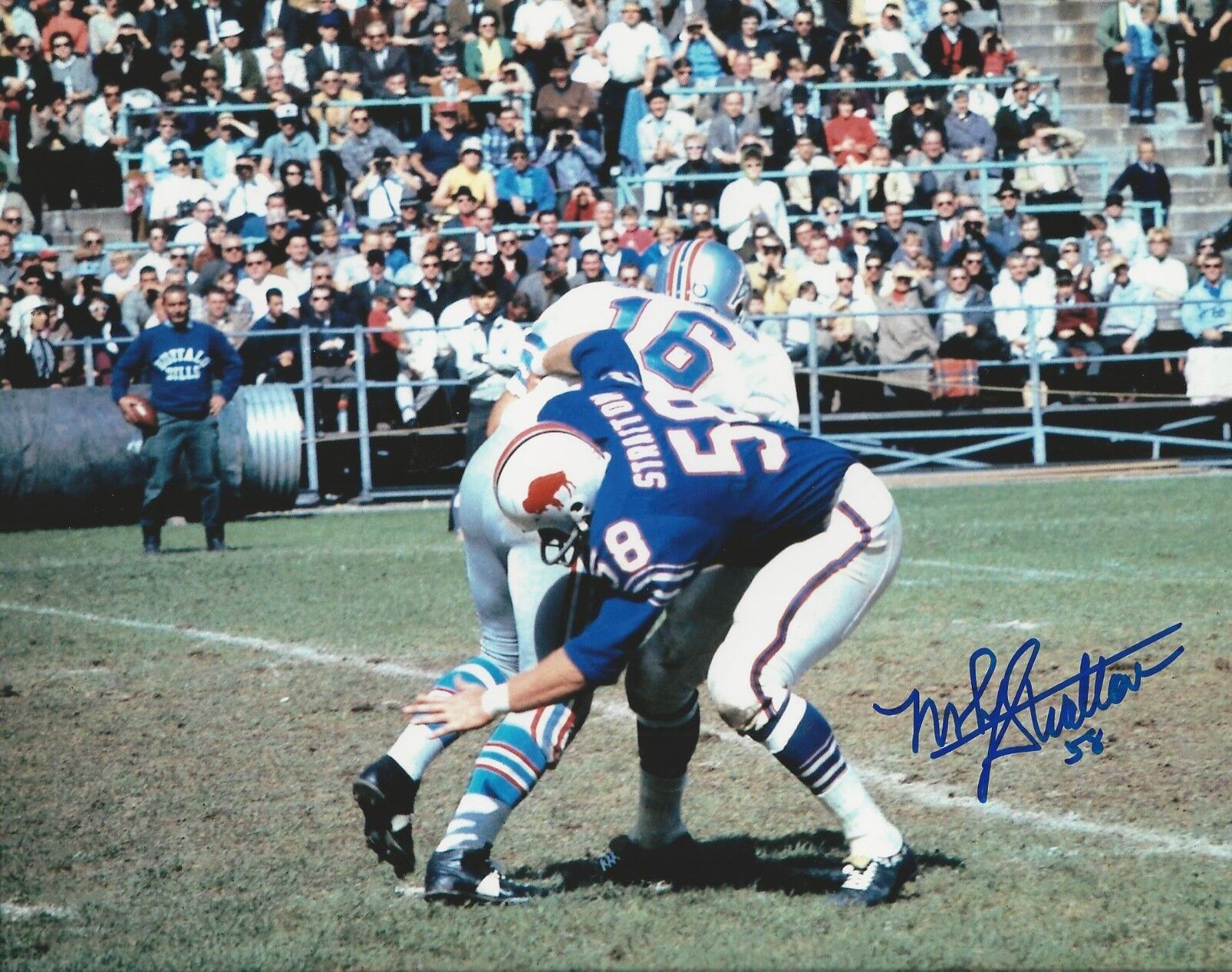 Autographed Mike Stratton Buffalo Bills 8x10 Photo Poster painting w/COA