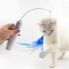 Nice Quality Pet Cat Electric Toy Automatic Interactive Funny Game Stick Feather Tumbler Toys 360 Degree Rotation Cat Supplies