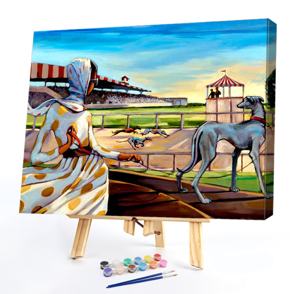 

50*40CM - Paint By Numbers - Outdoor People Exercising, 501 Original