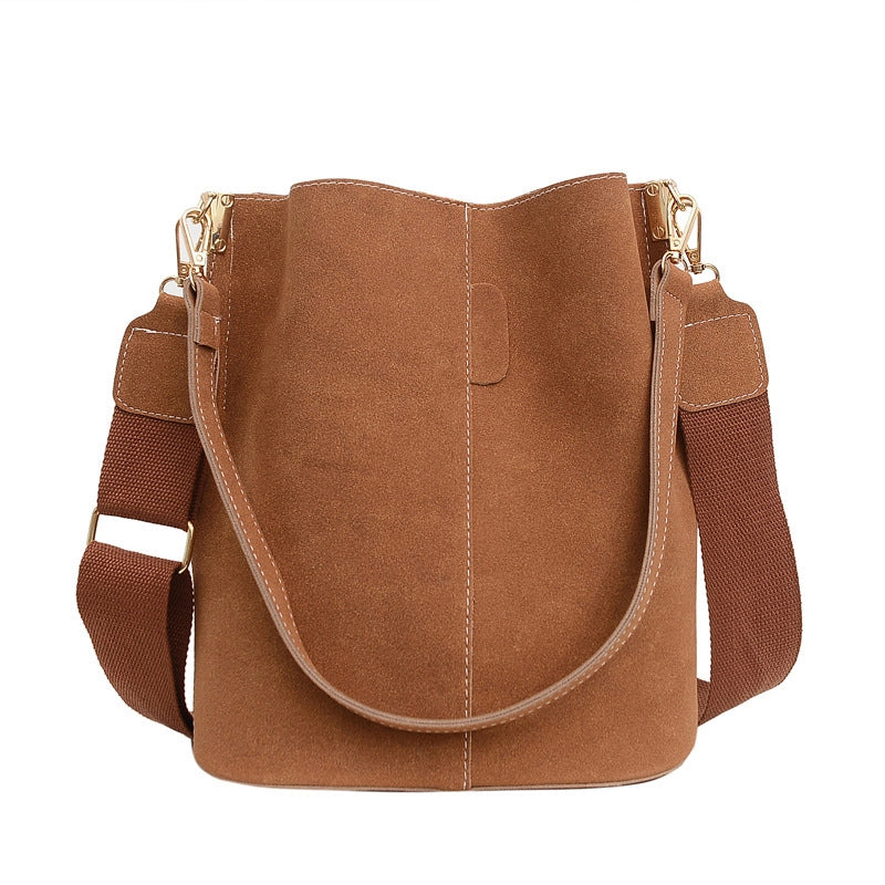 Women's Pu Leather Solid Color Vintage Style Classic Style Bucket String Buckle Bucket Bag4