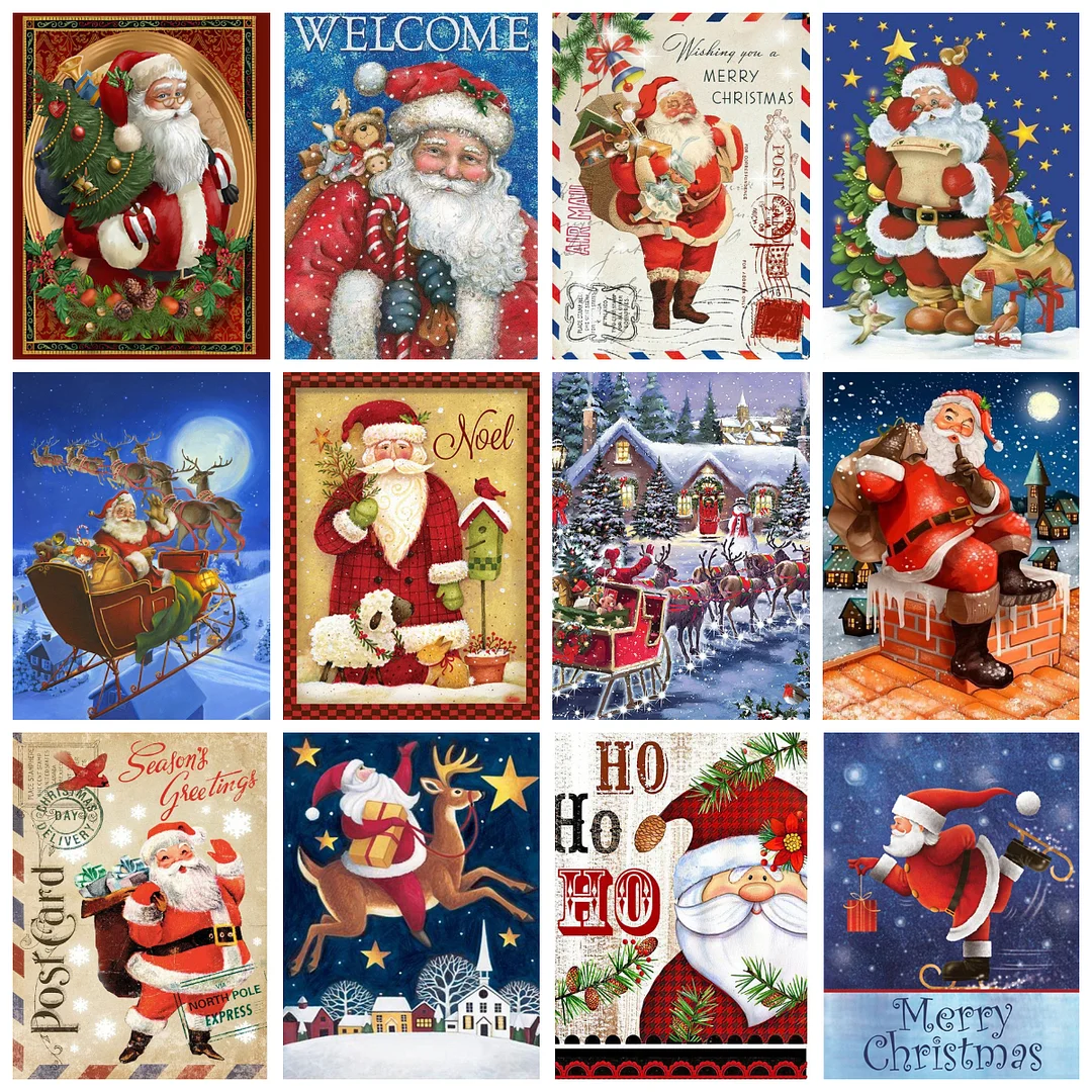 Diamond Painting - Full Round/Square Drill - Santa Claus(30*40 - 50*60cm)