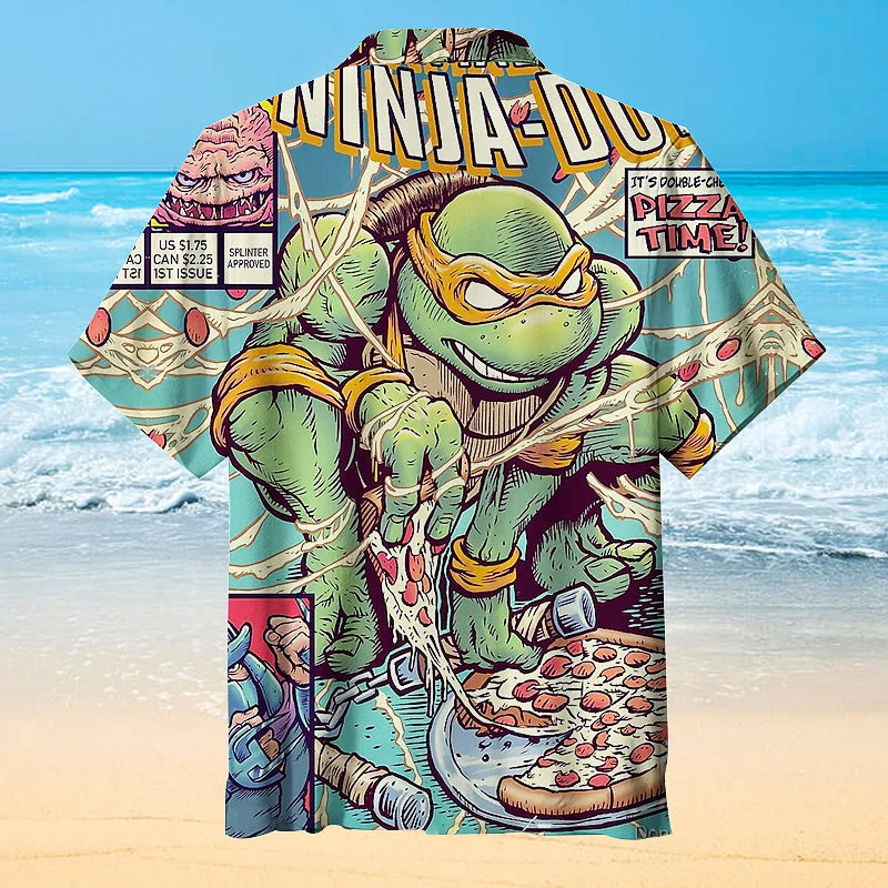 Michelangelo Ninja Turtles Hawaiian Shirt Summer Beach Clothes