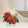 【Clearance Sale】DIY White Cles Red Flowers-Diamond Painting Ornaments（Single-Sided)