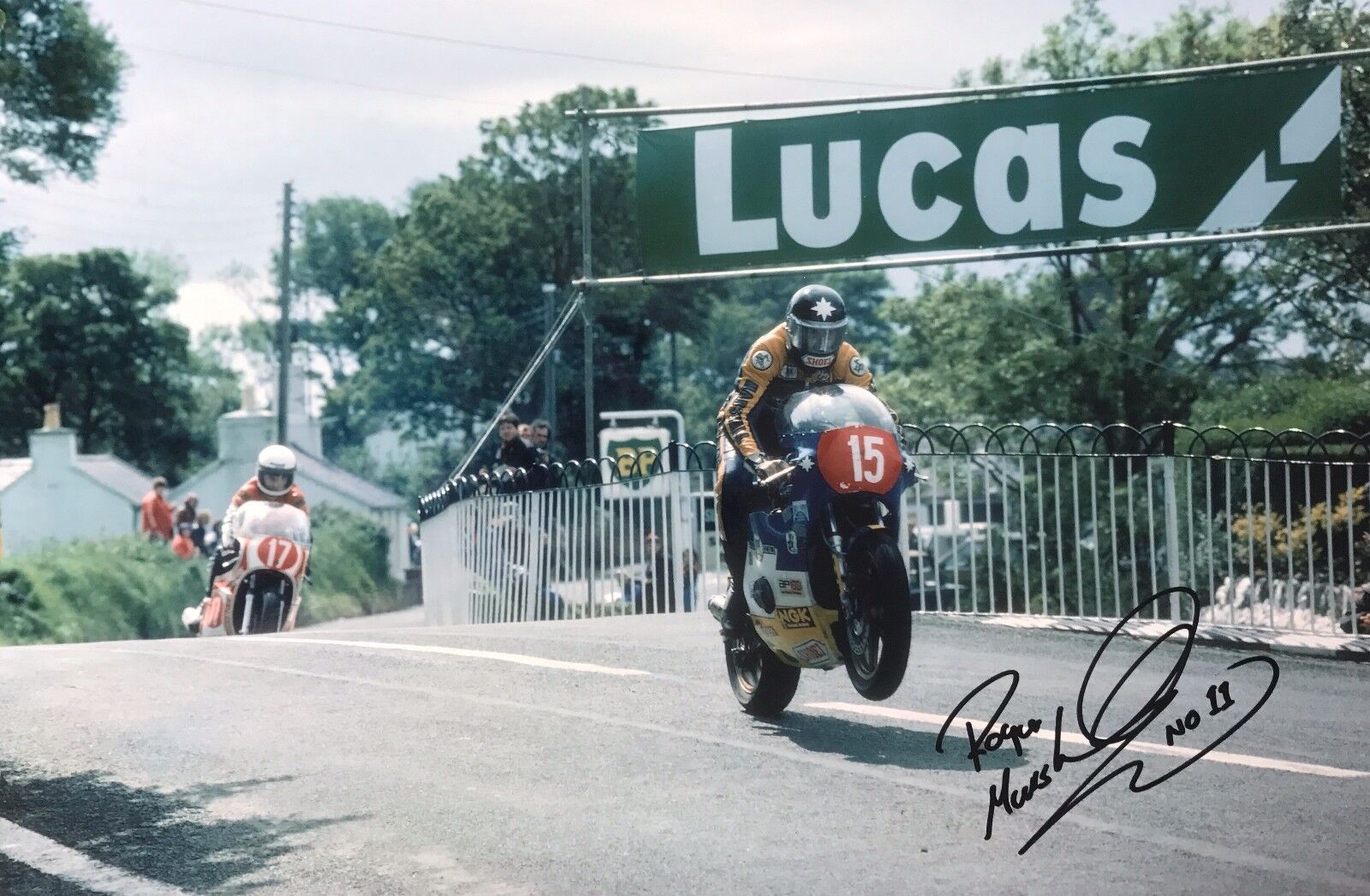 Roger Marshall Hand Signed Honda 18x12 Photo Poster painting Isle of Man TT 4.