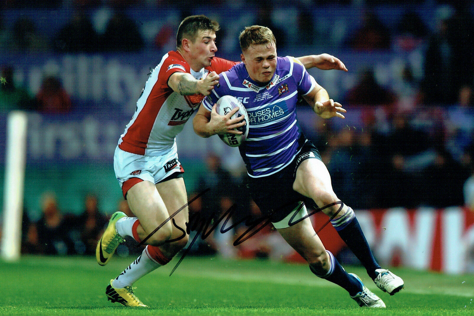 Joe BURGESS Signed Wigan Warriors Super League Autograph 12x8 Photo Poster painting AFTAL COA