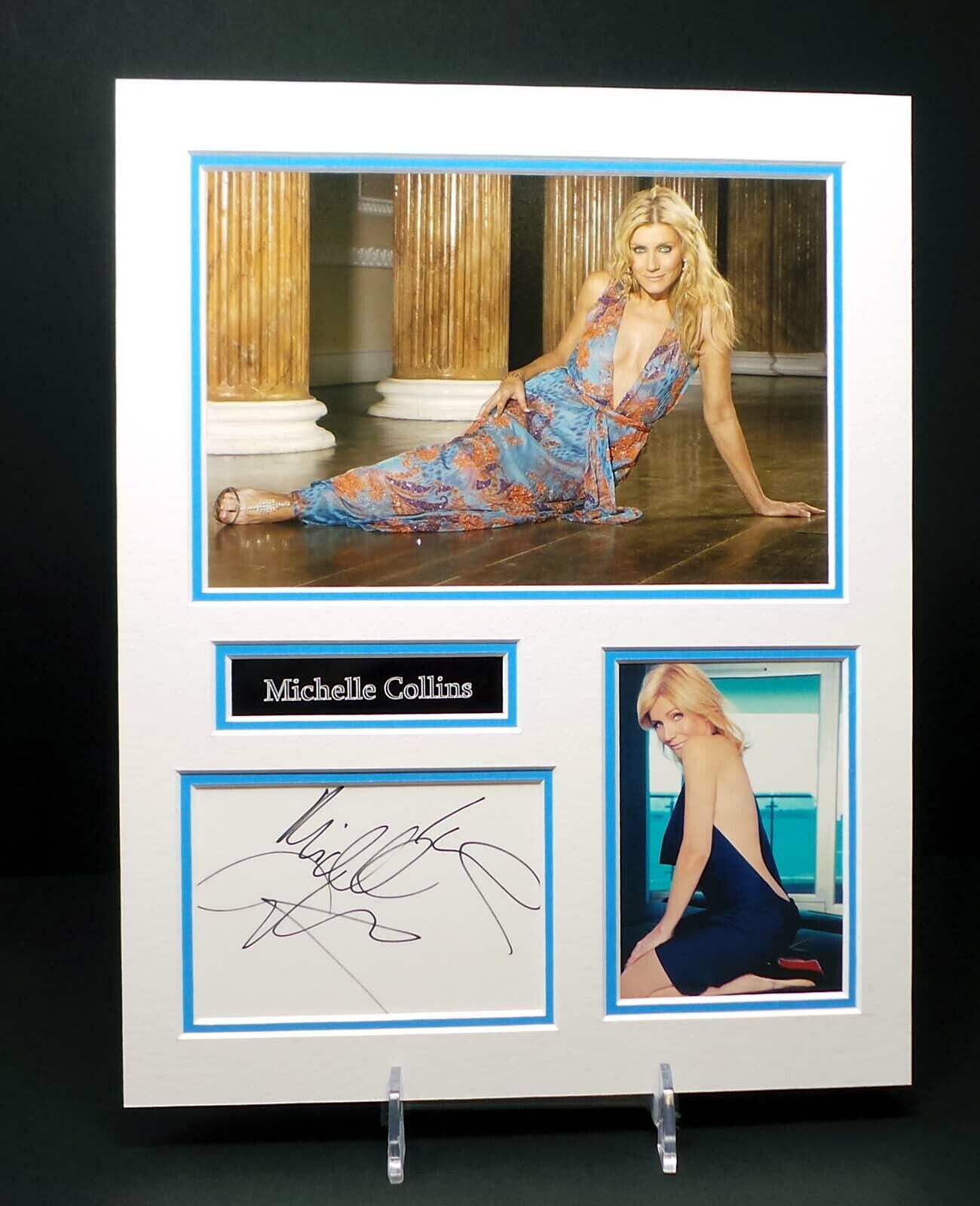 Michelle COLLINS Signed Mounted Photo Poster painting Display AFTAL RD COA Sexy Eastenders Star