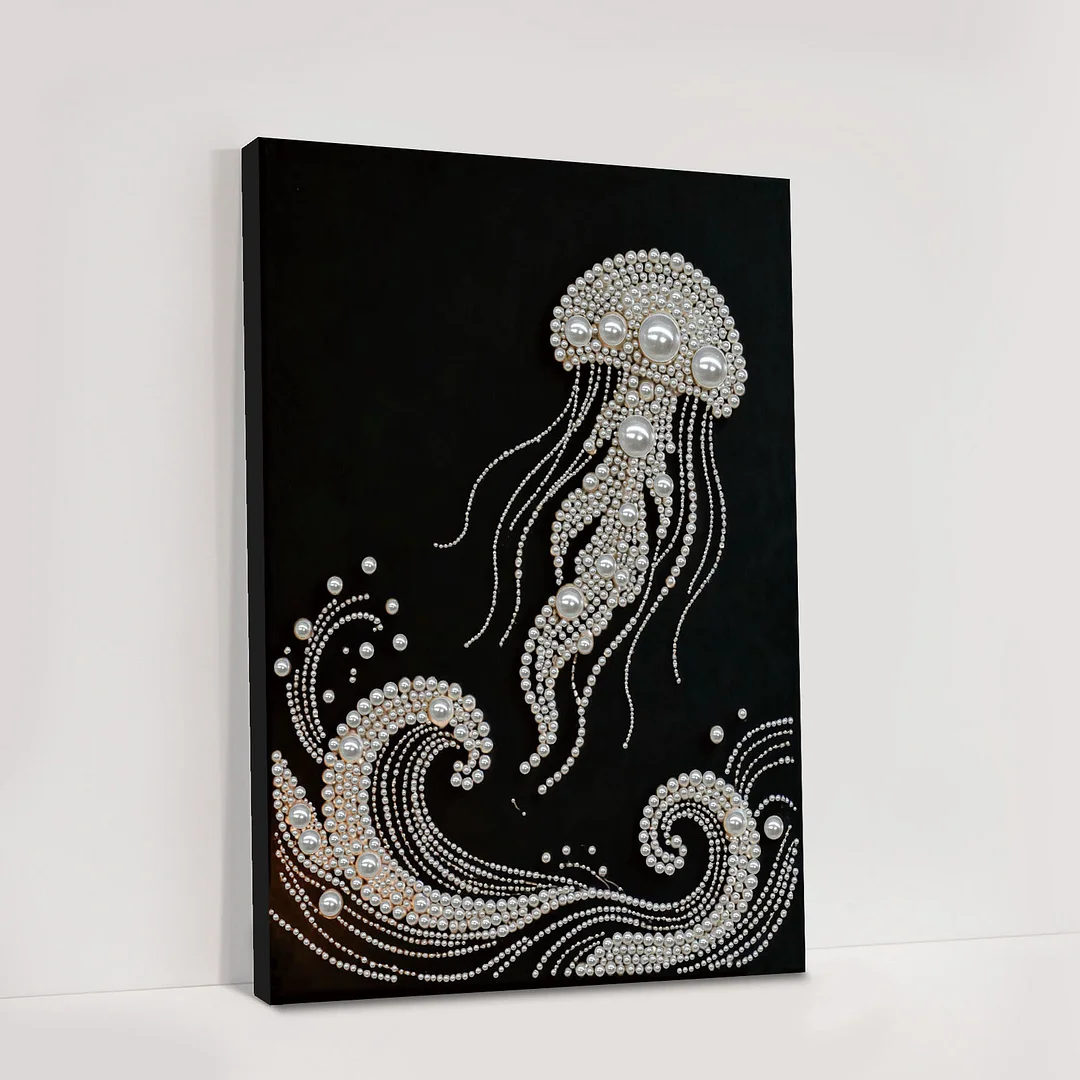 DIY Pearl Painting Art Kit, Oil Painting Style Beads Canvas With Frame 30*40cm, Handmade Home & Wall D&eacute;cor, Beginner Friendly Unique DIY Gift for Friends, Mom