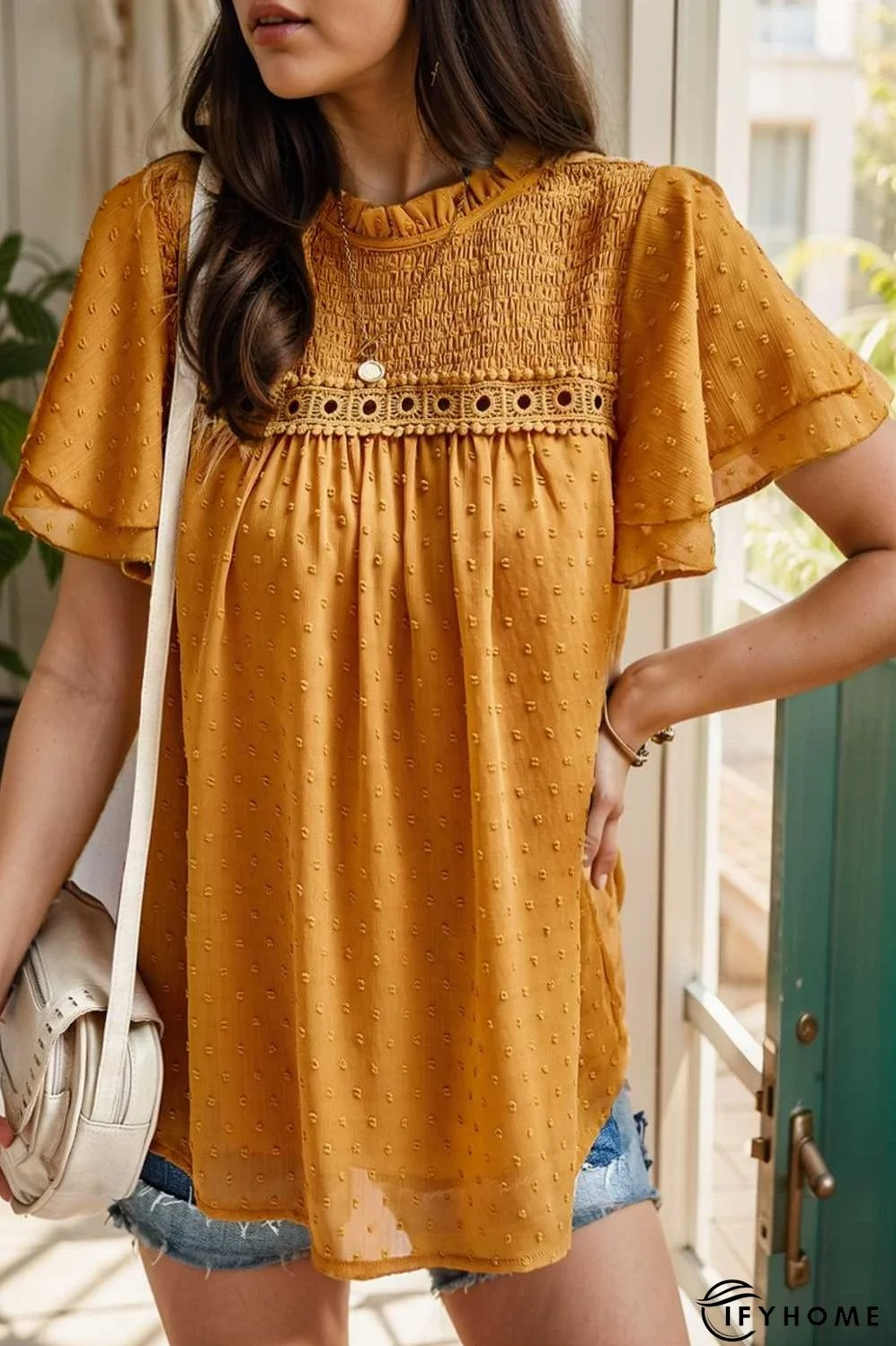temperament commuting loose short sleeved t shirt | IFYHOME