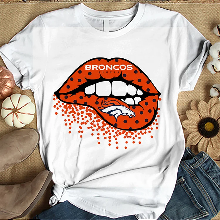 Denver Broncos Women's White Relaxed T-Shirt