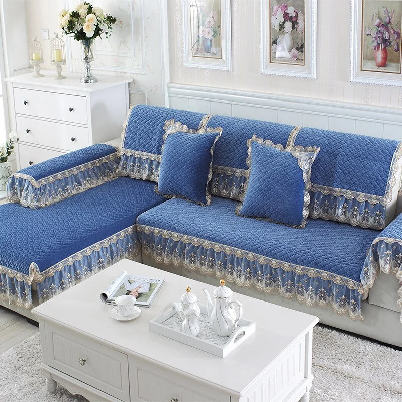 Nigikala Grade Plush Anti Slip Sofa Cover Sofa Cover Full Cover Autumn and Winter European Sofa Cushion