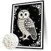 Eulen-DIY-Perlenmalerei Kunstsets Perlengem&auml;lde Bildkunst Bastelarbeiten 30x40cm f&uuml;r Erwachsene Anf&auml;nger Wanddekoration ohne Rahmen