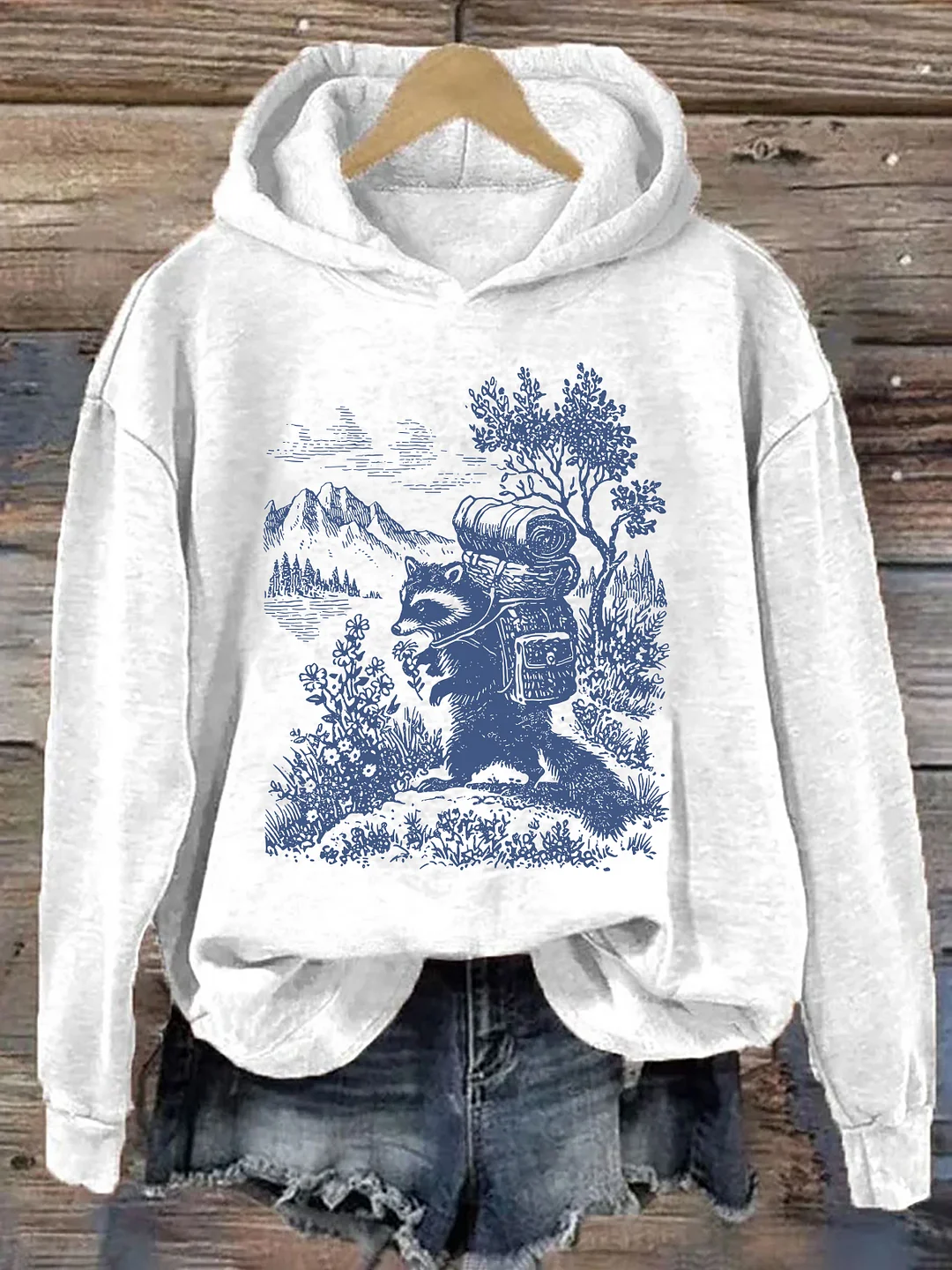 Raccoon Hiking Hoodie