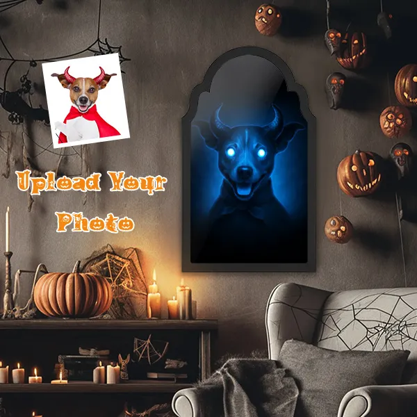 Custom Pet Halloween Haunted Mirror Personalized Face Magic Mirror Gifts For Halloween