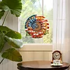 Independence Day Sunflower Double Sided - 5D DIY Pendant