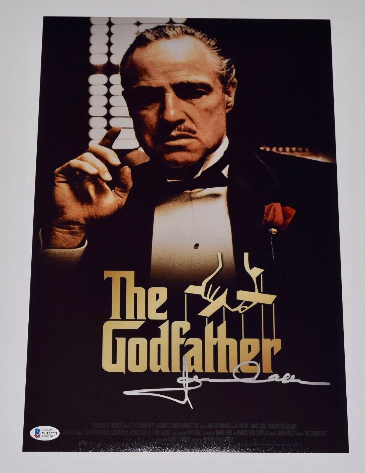 James Caan Signed Autographed The Godfather 11x17 Movie Poster Photo Poster painting Beckett COA