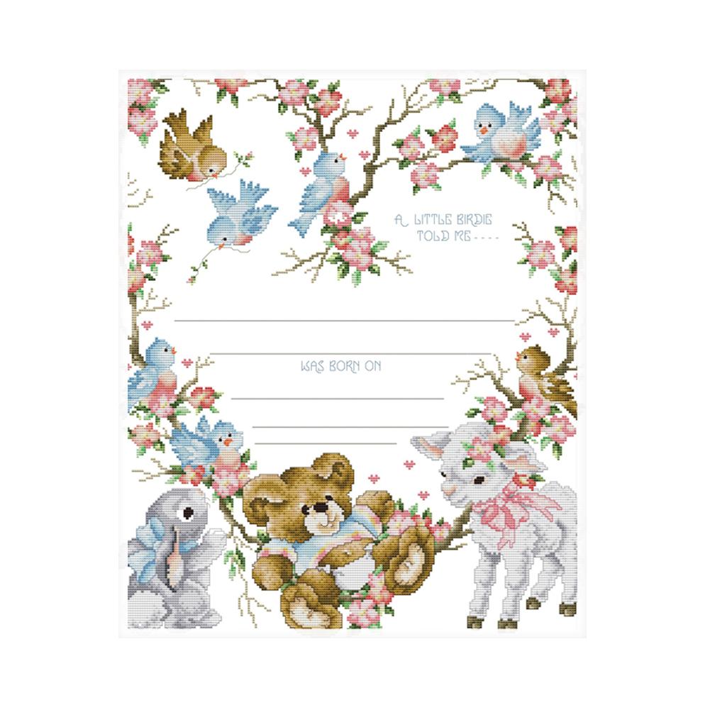 

Birth Certificate - 14CT Stamped Cross Stitch - 52*44cm, 501 Original