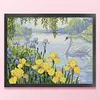 Iris Swan Lake-14CT Stamped Cross Stitch Egyptian Cotton 50*42cm/19.69*16.54in tapestrymarket