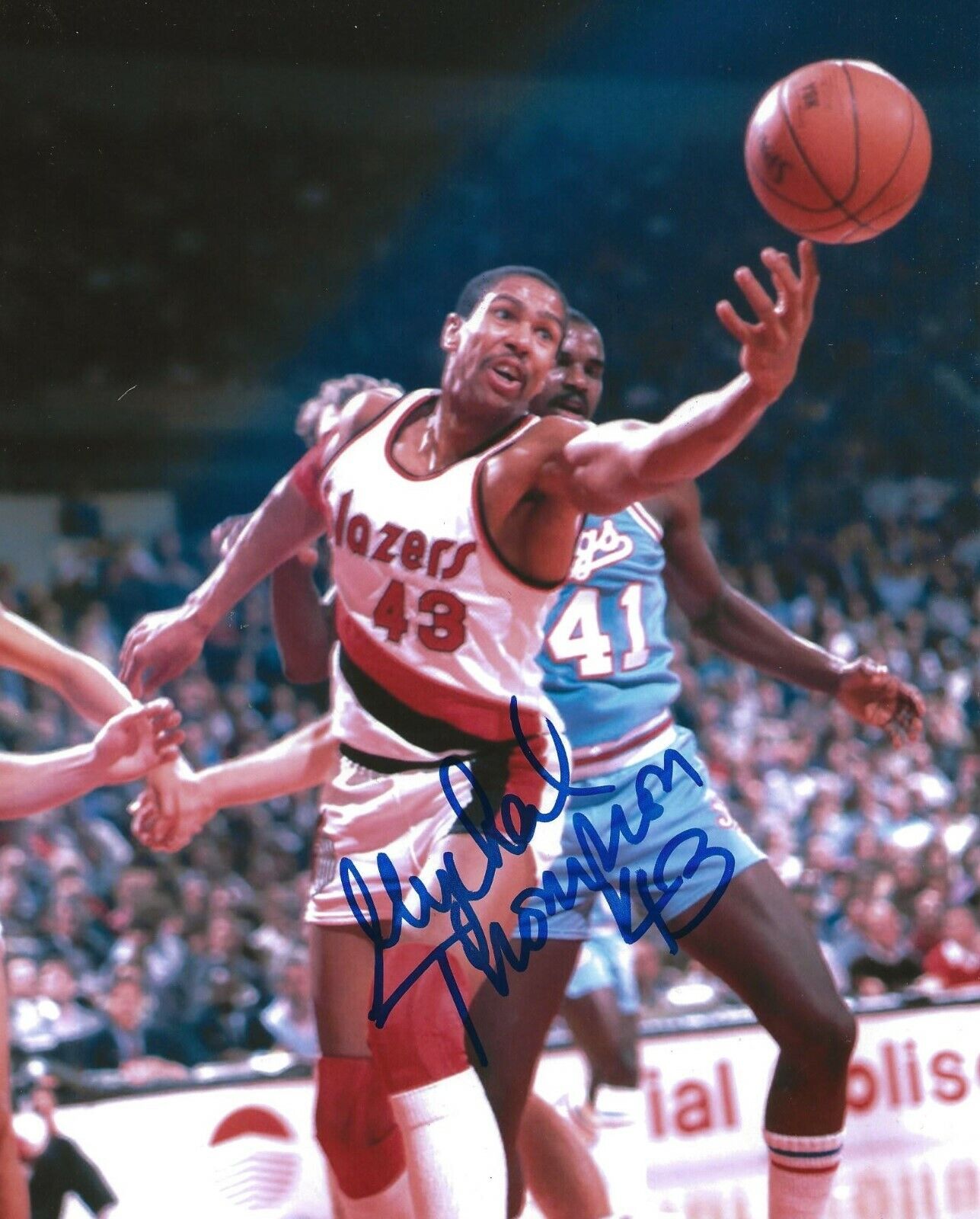 Mychal Thompson signed Portland Trail Blazers 8x10 Photo Poster painting autographed 2