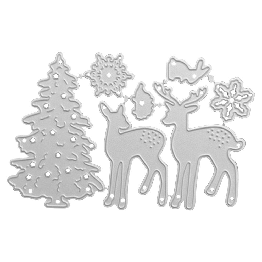 

Christmas Tree Elk Cut Die DIY Scrapbooking Embossing Paper Card Stencils, 501 Original