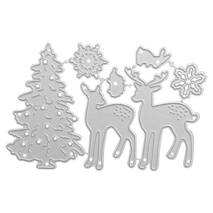 Scrapbook Series - Christmas Tree Elk Cut Die DIY Scrapbooking Embossing Paper Card Stencils