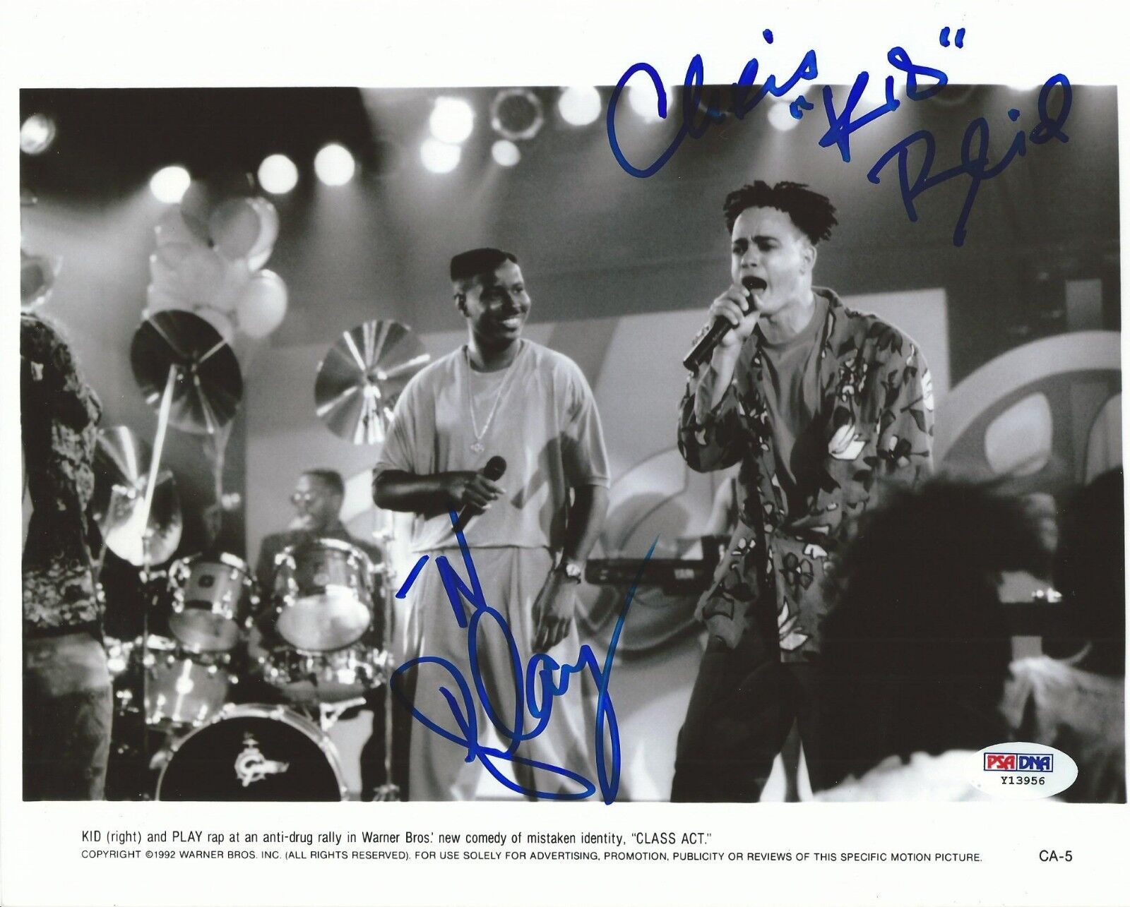 Kid n Play Signed Class Act 8x10 Photo Poster painting PSA/DNA COA Christopher Reid Chris Martin