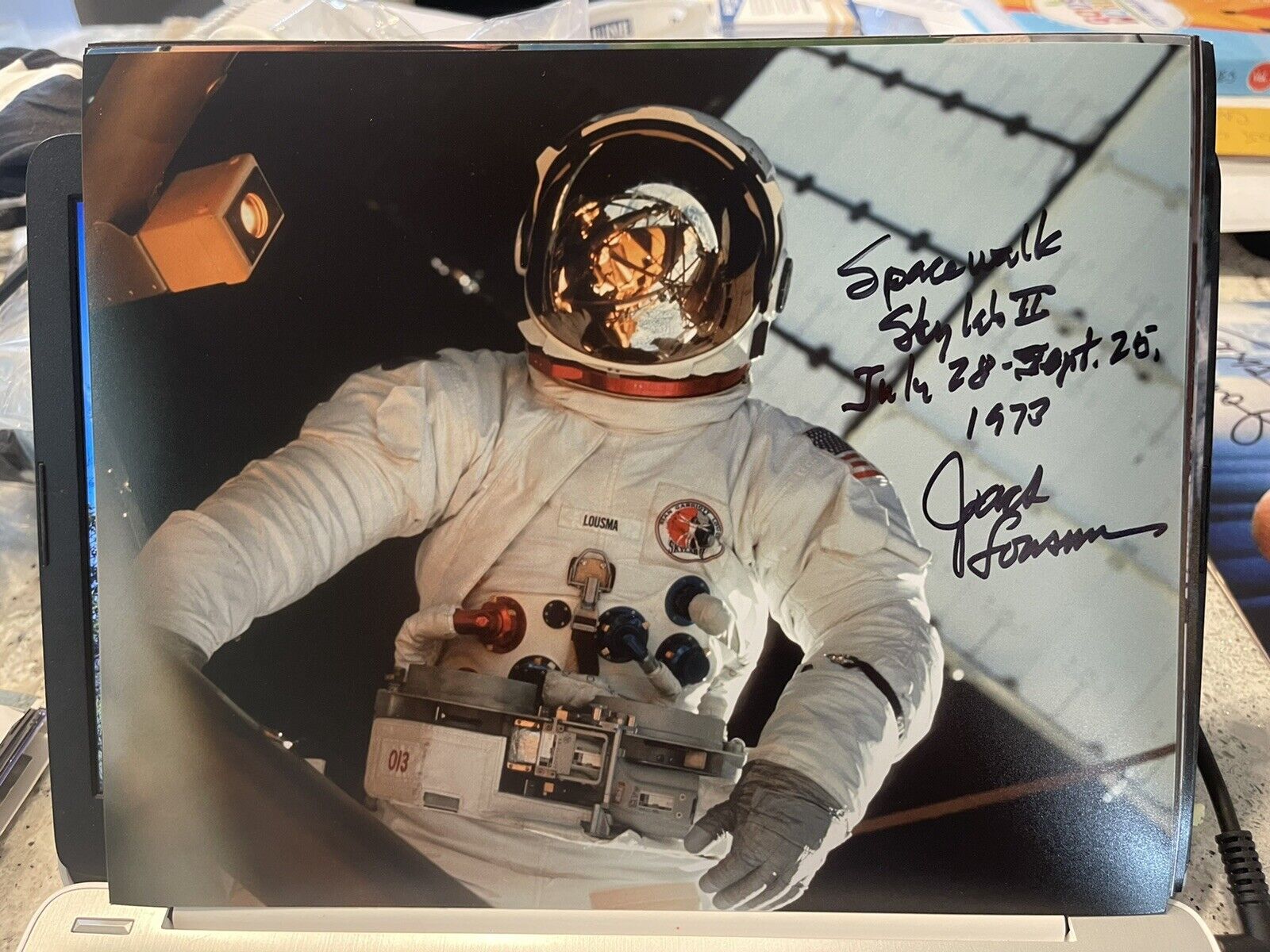 JACK LOUSMA SIGNED AUTOGRAPH 8x10 Photo Poster painting SKYLAB 3 ASTRONAUT NASA BECKETT BAS D3