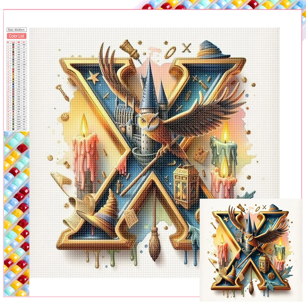 Diamond Painting - Full Square Drill - Harry Potter Letters(Canvas|35*35cm)