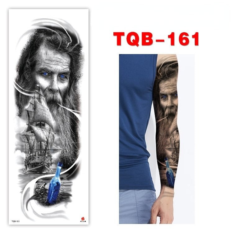 Full Arm Series Temporary Tattoo Full Arm Tattoo Sticker Lasting Waterproof Sweat Flower Arm Full Arm Tattoo Big Picture Sticker