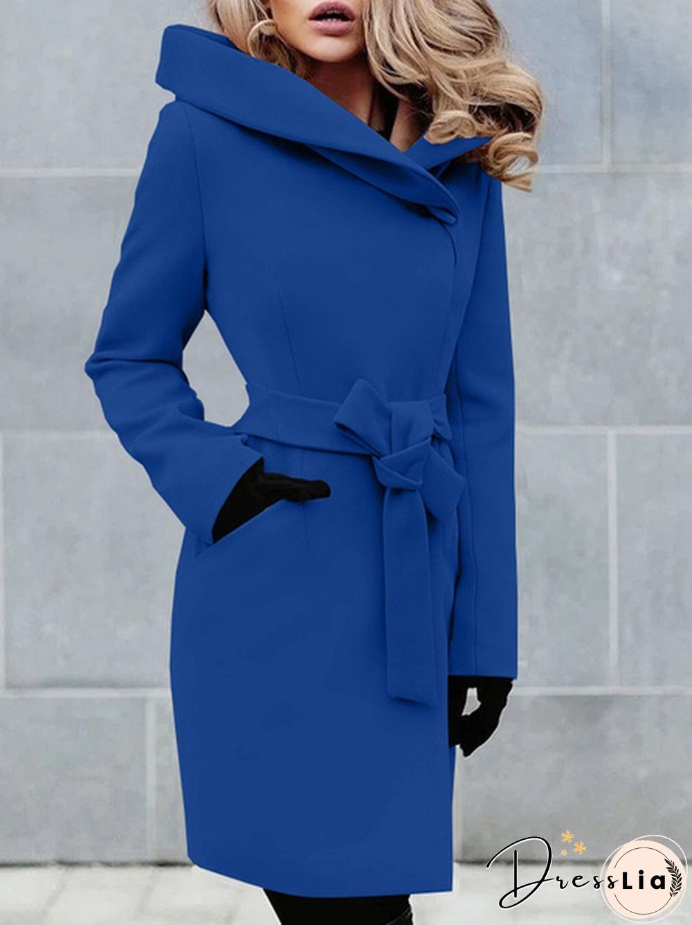 New Women Fashion Solid Color Woolen Jacket Coat Ladies Casual Loose Long Trench Coat Autumn Winter Overcoat Long Jacket Windbreaker Plus Size