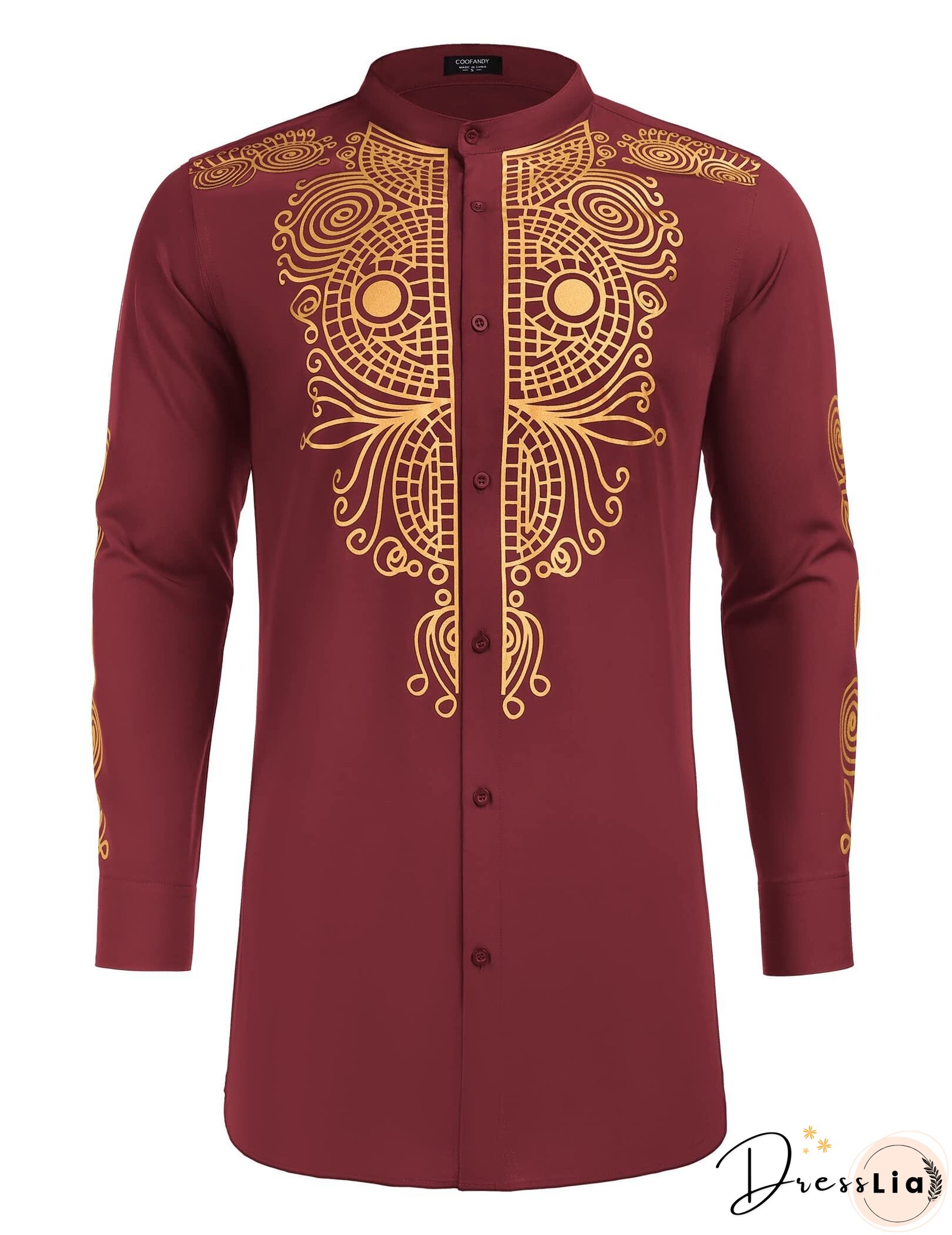 Casual Ethnic Graphic Long Shirt (US Only)