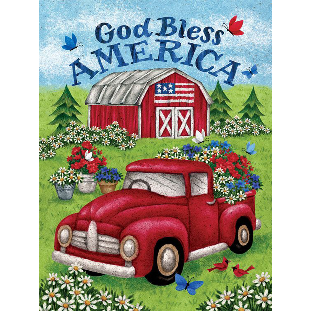 

America Car - Round Drill Diamond Painting - 30*40CM, 501 Original