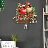 H&ouml;lzerner Willkommen zu Hause Weihnachten Kardinal - 5d DIY Handwerk Wandhaken