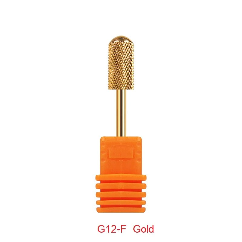Agreedl Milling Cutter Golden Tungsten Carbide Nail Drill Bits For Electric Nail Drill Manicure Machine Pedicure Nail Files Accessories