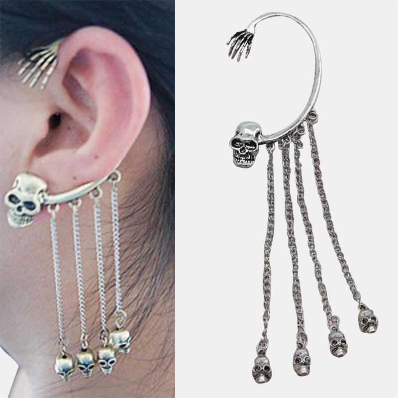 Skull Tassel Earrings
