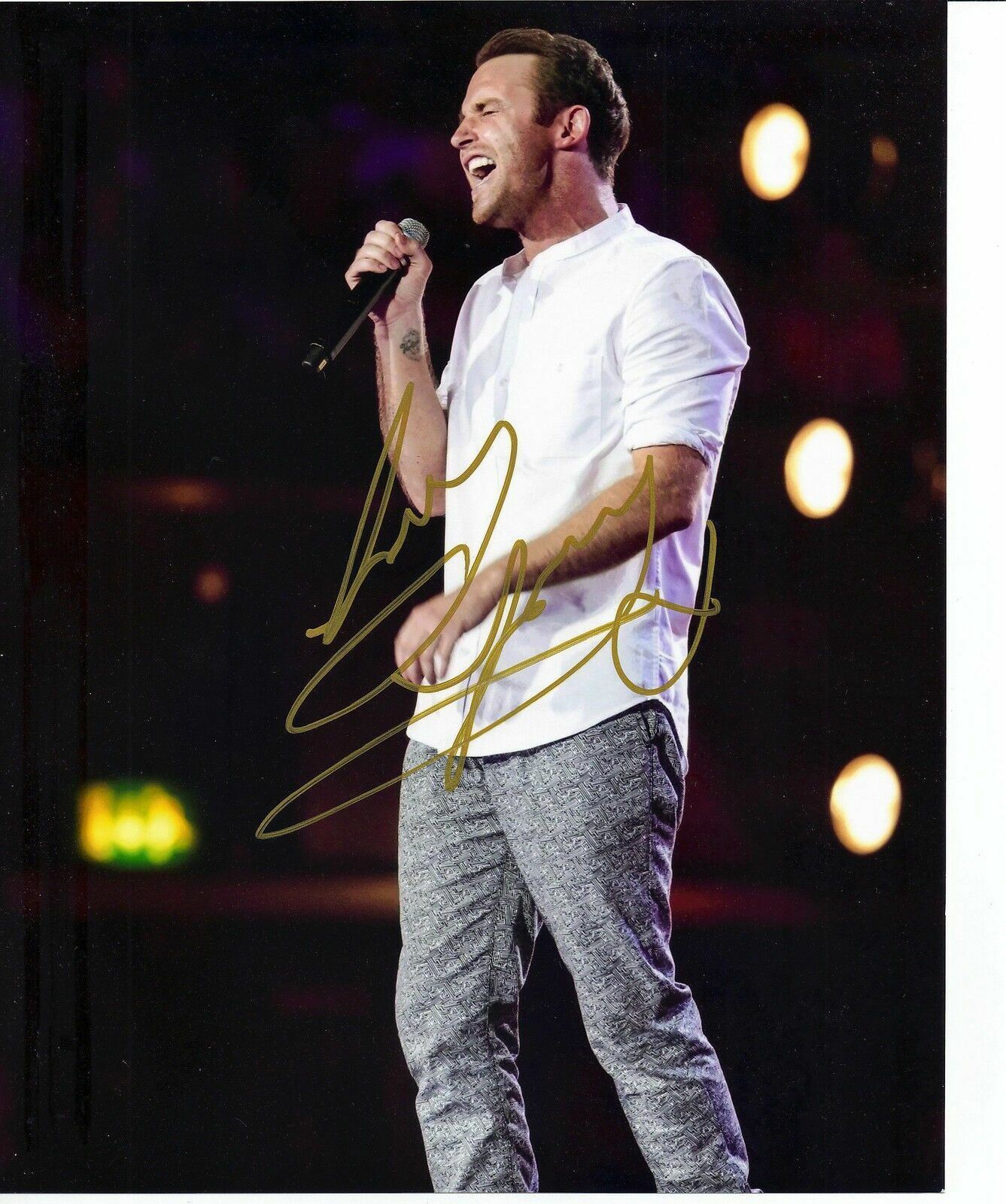 Jay James Hand Signed X Factor Music 10X8 Photo Poster painting