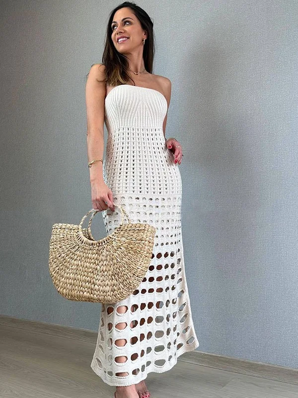 Athvotar Athvotar New Beach Shirt Bra Step By The Seaside Sexy Tight Dress Beach Dress