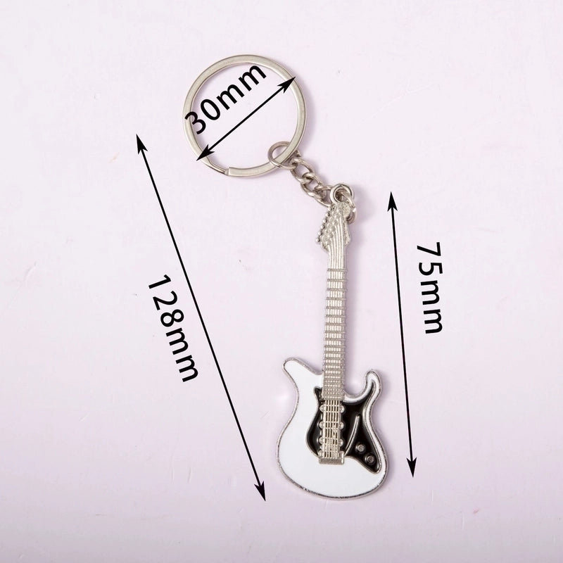Cute Guitar Zinc Alloy Unisex Keychain