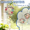 2pcs DIY Diamond Painting Parrot Wind Chimes Crystal Window Suncatcher Craft Set Birthday Gifts Home Garden Decor