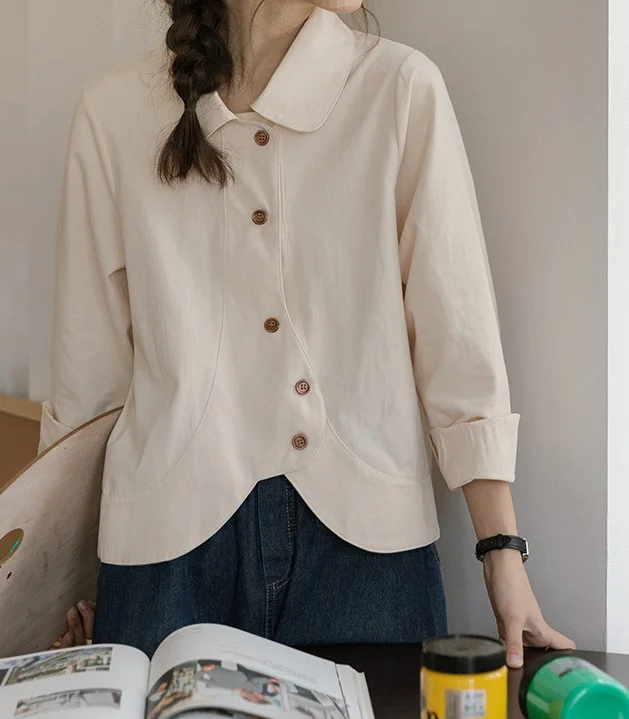 Urban Style Solid Color Long Sleeve Shirt