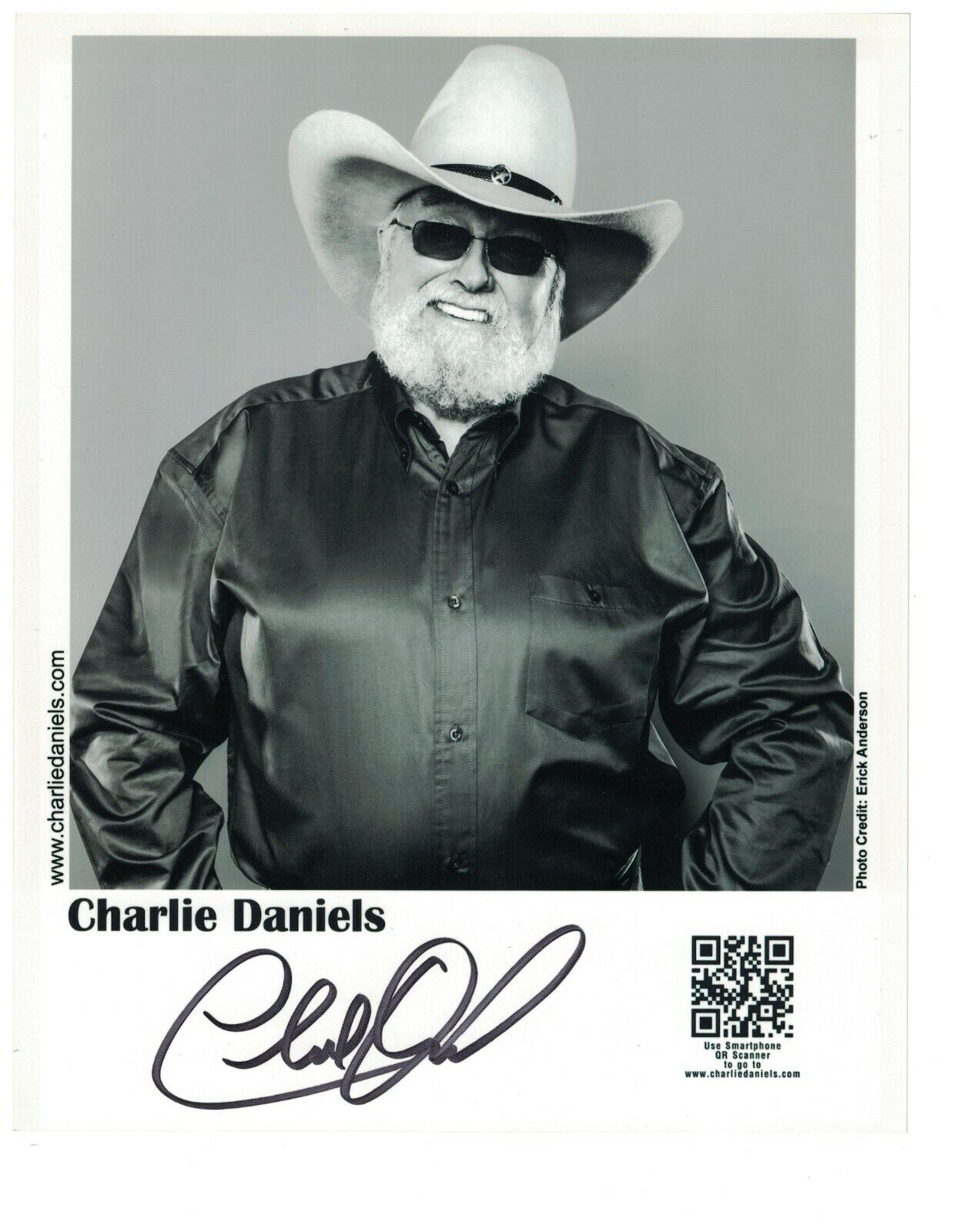 Charlie Daniels Signed Autographed 8 x 10 Photo Poster painting Country Music Singer C