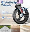 Soundfuse 3 Wheel Walkers for Seniors, Lightweight Foldable Aluminum Rollator Walker, Height Adjustable Three Wheel Walker