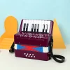 17 Keys 8 Bass Accordion Instrument, Mini Instrument for Students, Early Learning Enlightenment, Suitable for Music Lovers Accordion Mini Accordion with Adjustable Shoulder Straps, Softer Sound, Portable Instrument for Music Beginners