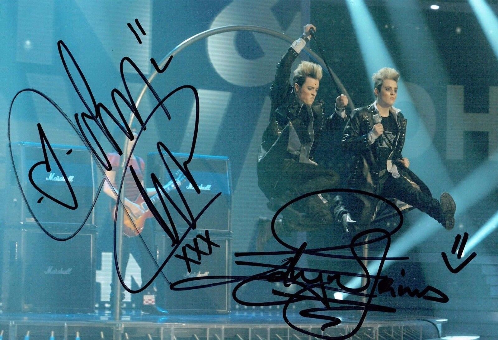 JEDWARD John & Edward GRIMES SIGNED 12x8 Autograph Photo Poster painting AFTAL COA X-Factor