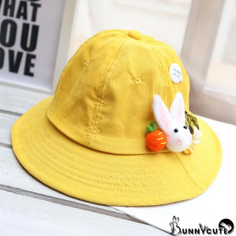 Cartoon Rabbit Carrot Fisherman Hat