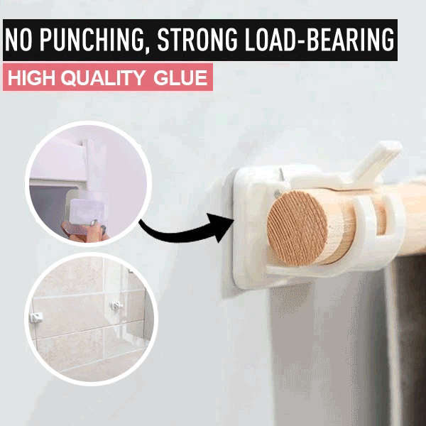(🔥Hot Sale - 49% OFF)Nail-free Adjustable Rod Bracket Holders(Set of 2), BUY 3 Get 1 Free