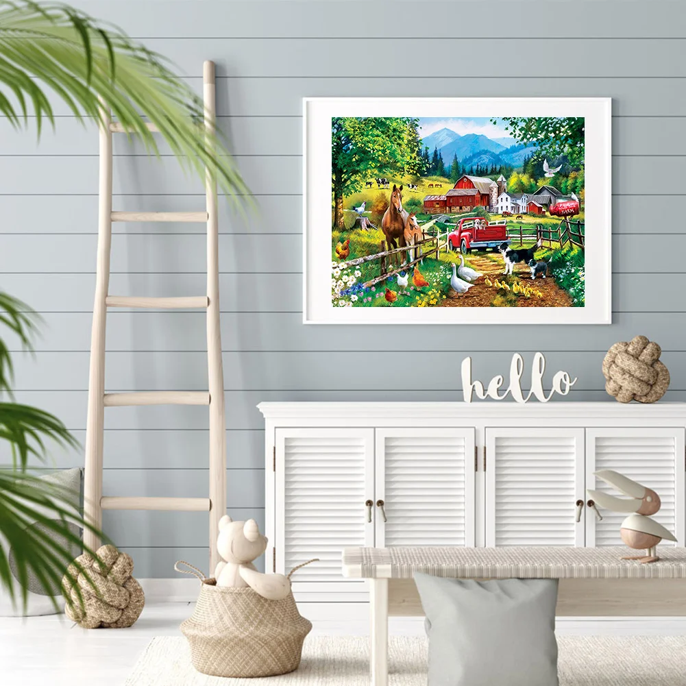 Diamond Painting - Full Round Drill - Truck Farm(40*30cm)