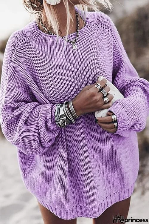 O Neck Long Sleeve Sweater